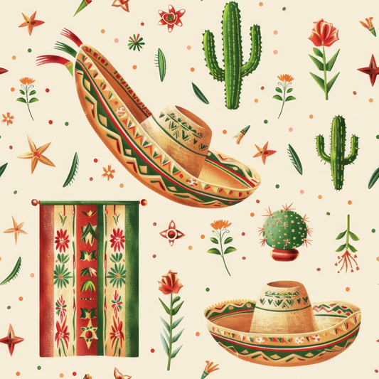 Celebrate Mexico Pattern 8 Quilting Cotton Fabric