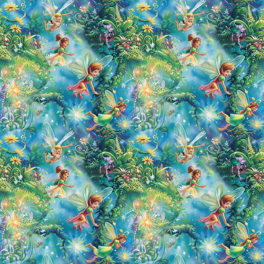 Fairies in the Forest Pattern 14 Quilting Cotton Fabric