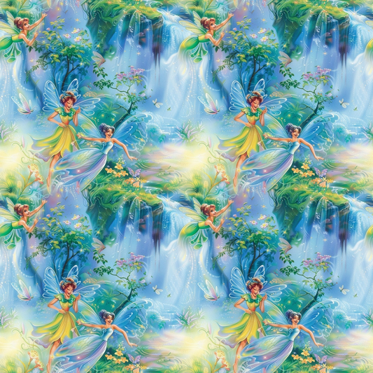 Fairies in the Forest Pattern 16 Quilting Cotton Fabric