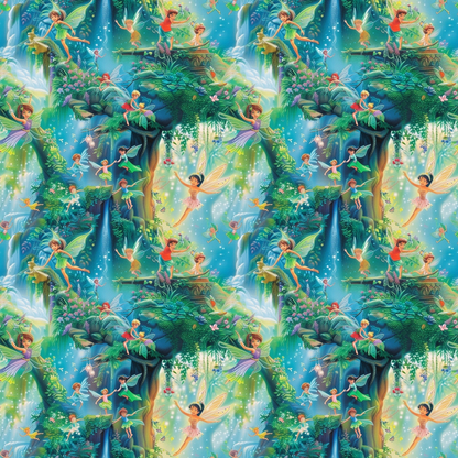 Fairies in the Forest Pattern 20 Quilting Cotton Fabric