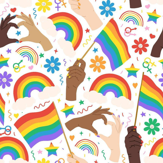 Love is Love Pattern 2 Quilting Cotton Fabric