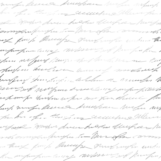 Vintage Handwriting Pattern 1 Quilting Cotton Fabric