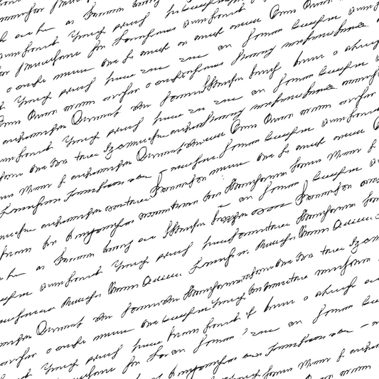 Vintage Handwriting Pattern 4 Quilting Cotton Fabric