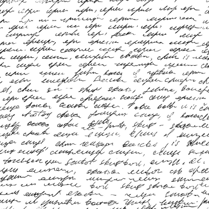 Vintage Handwriting Pattern 14 Quilting Cotton Fabric