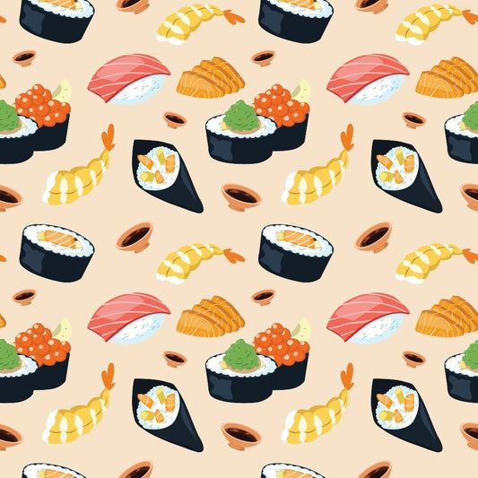 My Favorite Sushi Pattern 5 Quilting Cotton Fabric