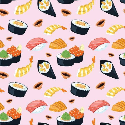 My Favorite Sushi Pattern 9 Quilting Cotton Fabric
