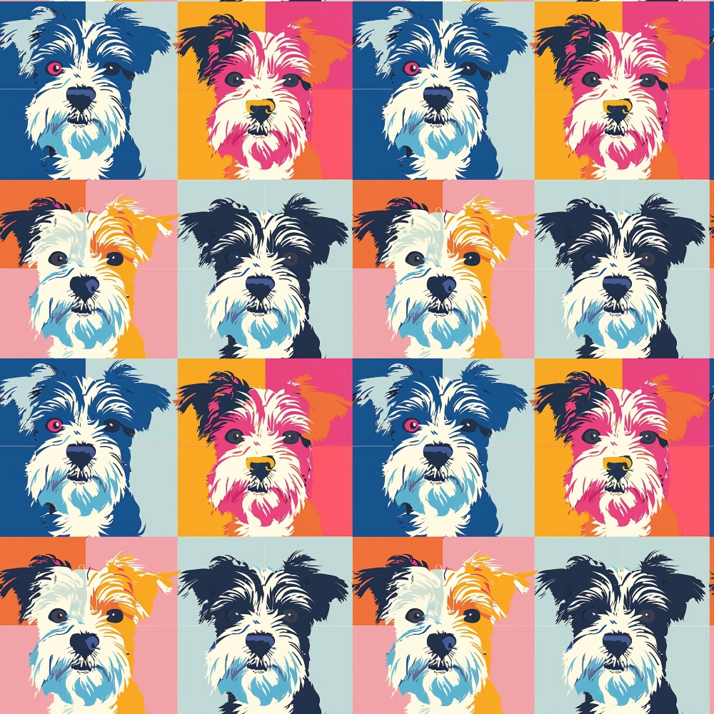 Posing Dogs Pattern 7 Quilting Cotton Fabric