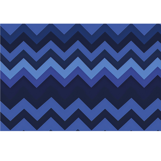 Blue Chevron Pattern 1 Quilting Cotton Fabric
