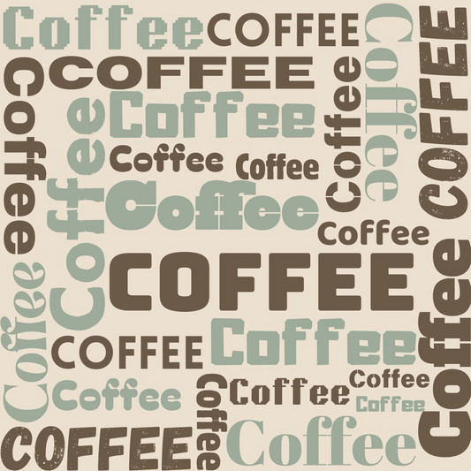 Handdrawn Coffee Pattern 11 Quilting Cotton Fabric