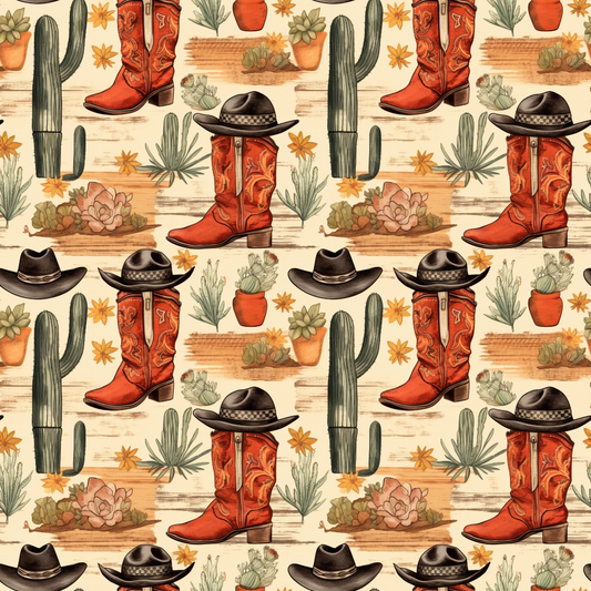 The Cowboy Life Pattern 13 Quilting Cotton Fabric