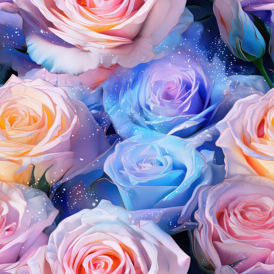 Sparkling Roses Pattern 10 Quilting Cotton Fabric