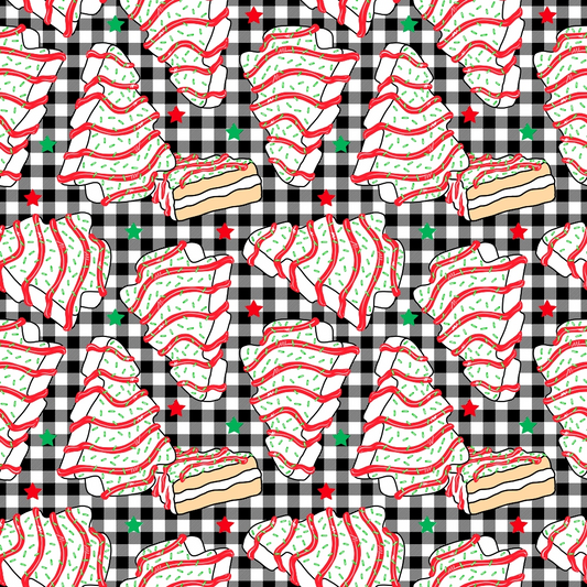 Christmas Tree Cakes Pattern 1 Quilting Cotton Fabric
