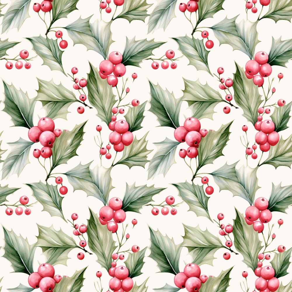 Vintage Pink Christmas Pattern 6 Quilting Cotton Fabric