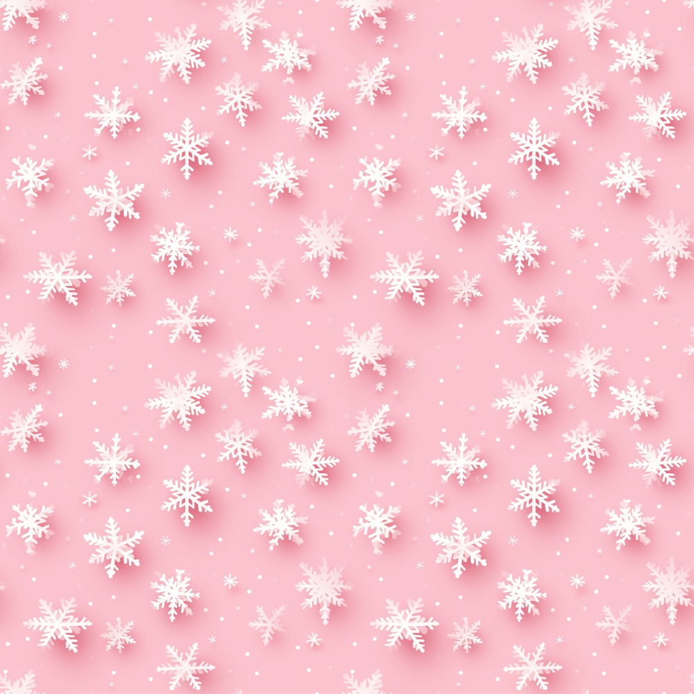 Vintage Pink Christmas Pattern 12 Quilting Cotton Fabric