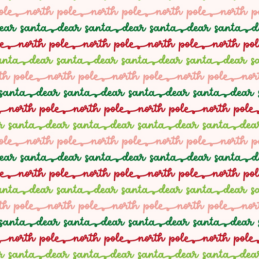 Letters to Santa Pattern 1 Quilting Cotton Fabric