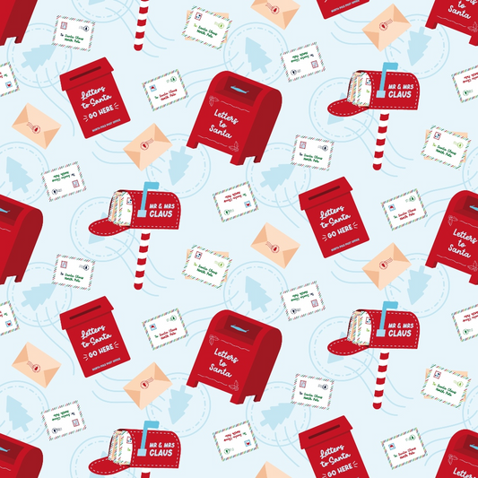 Letters to Santa Pattern 12 Quilting Cotton Fabric
