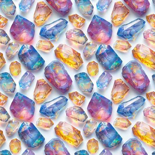 Opal Gemstone Pattern 6 Quilting Cotton Fabric