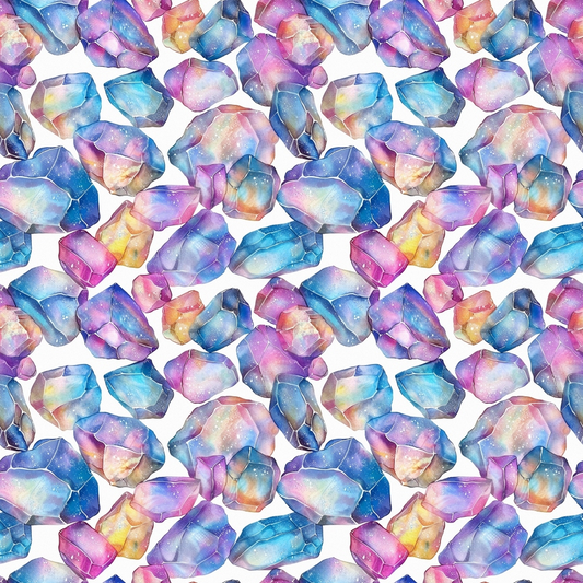 Opal Gemstone Pattern 8 Quilting Cotton Fabric