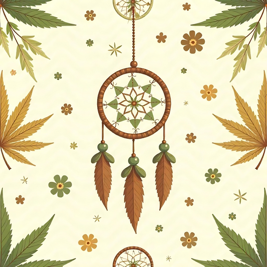 Southwestern Cannabis Pattern 12 Quilting Cotton Fabric