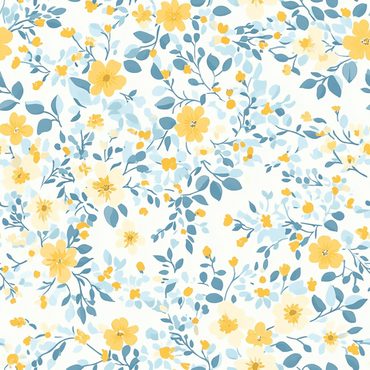 Cottagecore Garden Flowers Pattern 2 Quilting Cotton Fabric