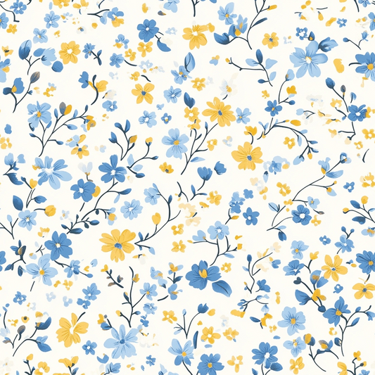 Cottagecore Garden Flowers Pattern 4 Quilting Cotton Fabric
