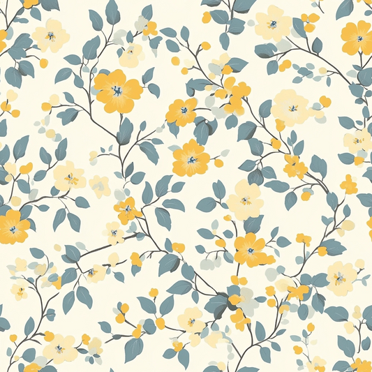 Cottagecore Garden Flowers Pattern 10 Quilting Cotton Fabric