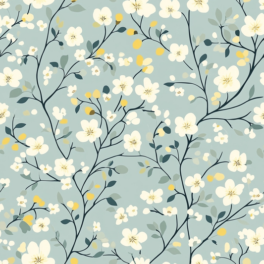 Cottagecore Garden Flowers Pattern 19 Quilting Cotton Fabric