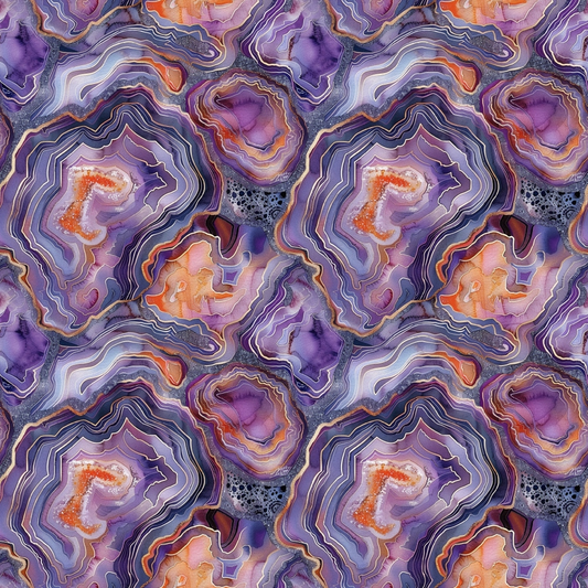 Agate Gemstones Pattern 3 Quilting Cotton Fabric