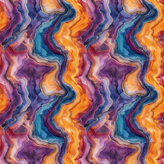 Agate Gemstones Pattern 4 Quilting Cotton Fabric