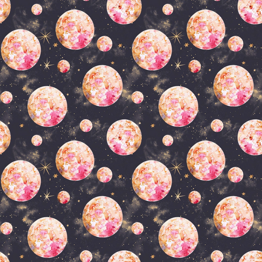 Solar System Pattern 11 Quilting Cotton Fabric