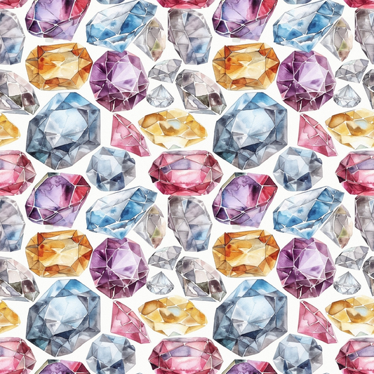 Diamond Gemstones Pattern 5 Quilting Cotton Fabric