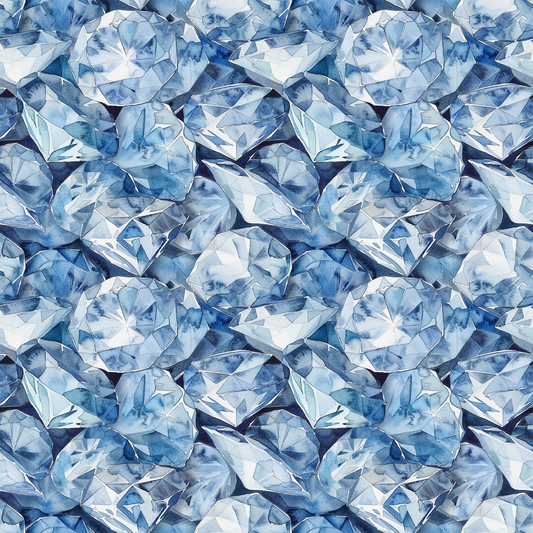 Diamond Gemstones Pattern 10 Quilting Cotton Fabric