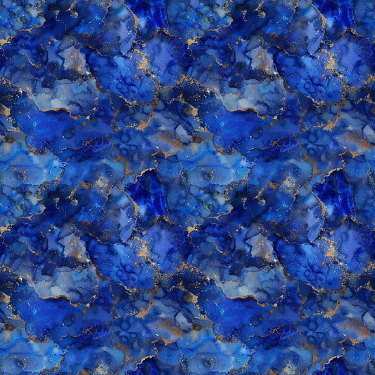 Lapis Lazuli Gemstones Pattern 6 Quilting Cotton Fabric