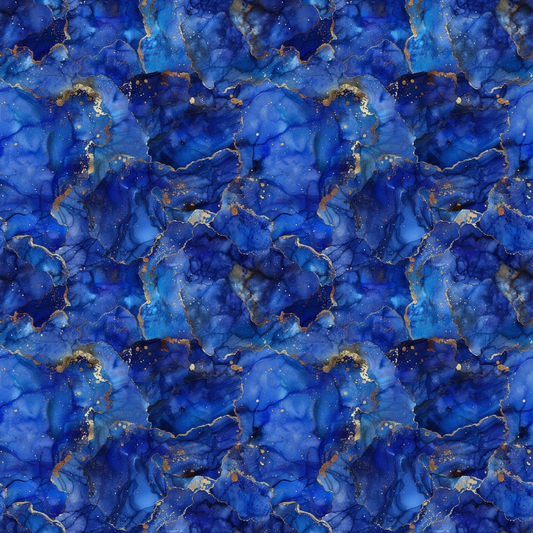 Lapis Lazuli Gemstones Pattern 7 Quilting Cotton Fabric