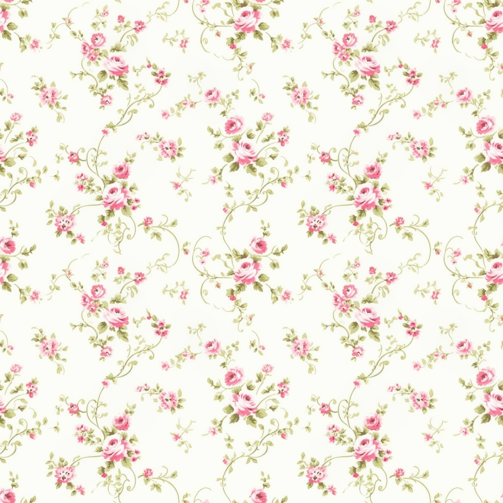 Floral Pink Cottage Gardens Pattern 11 Quilting Cotton Fabric
