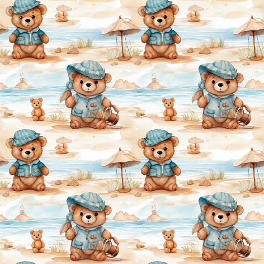 Classic Teddy Bear Pattern 5 Quilting Cotton Fabric