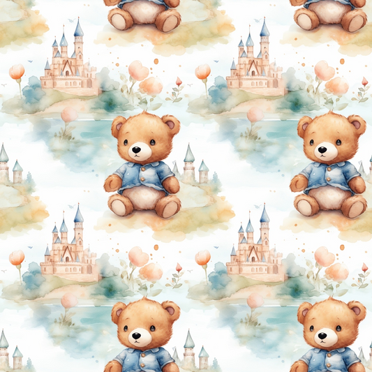 Classic Teddy Bear Pattern 9 Quilting Cotton Fabric