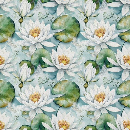 Swan in the Pond Pattern 4 Quilting Cotton Fabric