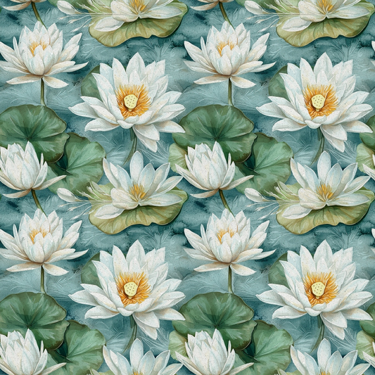 Swan in the Pond Pattern 6 Quilting Cotton Fabric
