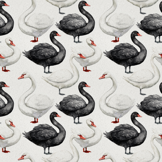 Swan in the Pond Pattern 17 Quilting Cotton Fabric