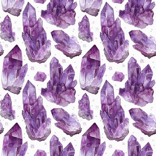 Amethyst Gemstones Pattern 7 Quilting Cotton Fabric
