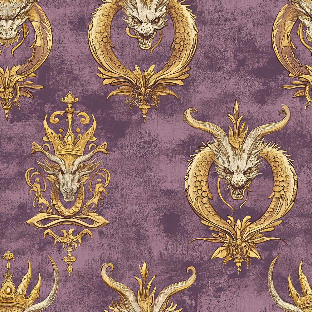 Draconian Royale Pattern 15 Quilting Cotton Fabric