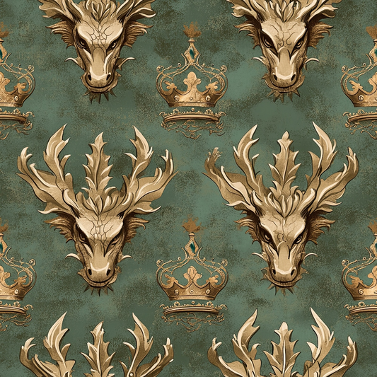 Draconian Royale Pattern 20 Quilting Cotton Fabric