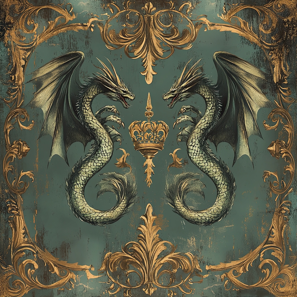 Draconian Royale Pattern 22 Quilting Cotton Fabric