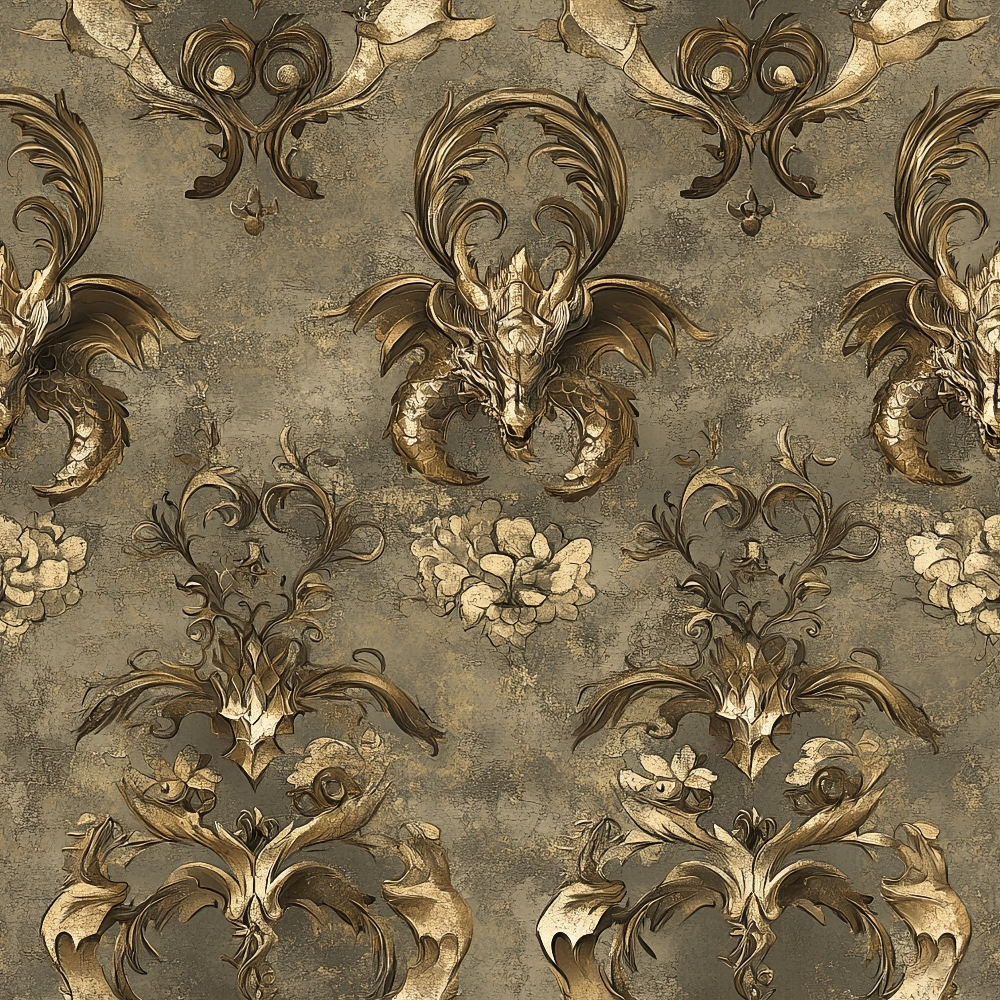 Draconian Royale Pattern 36 Quilting Cotton Fabric