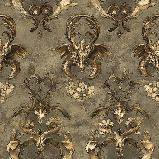Draconian Royale Pattern 36 Quilting Cotton Fabric