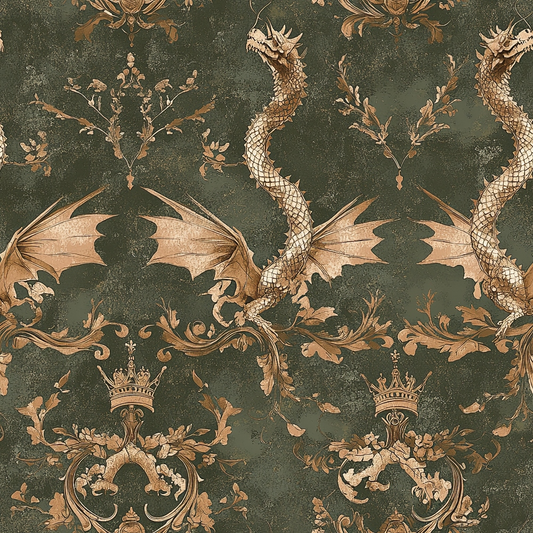 Draconian Royale Pattern 64 Quilting Cotton Fabric