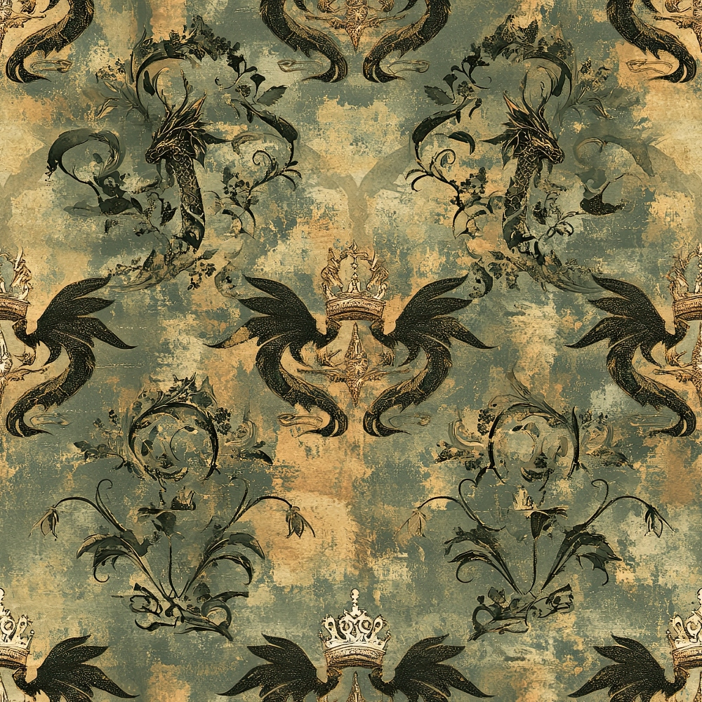 Draconian Royale Pattern 67 Quilting Cotton Fabric