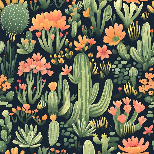 Cactus Gardens Pattern 4 Quilting Cotton Fabric