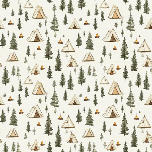 Camping in the Forest Pattern 4 Quilting Cotton Fabric